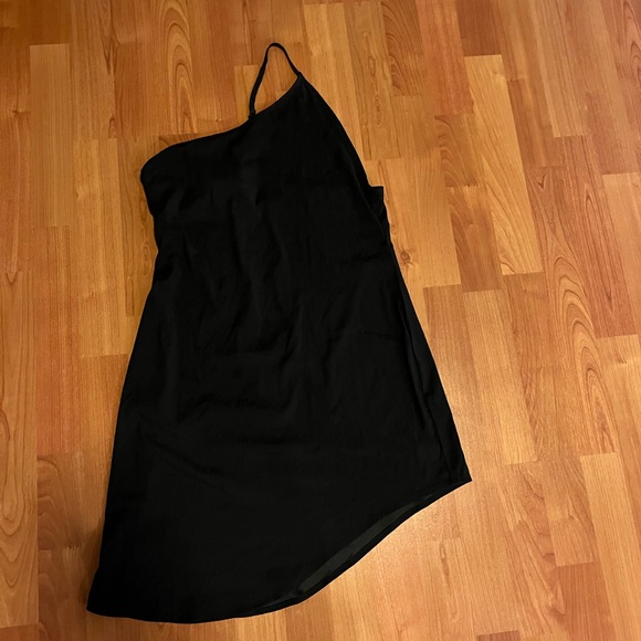 Size Large Danielle Guizio GUIZIO SSENSE Little Black Asymmetrical Voxel Dress - Picture 5 of 8